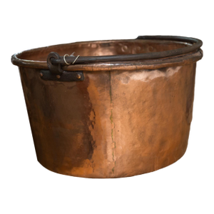 Large Antique Copper Apple Butter Kettle