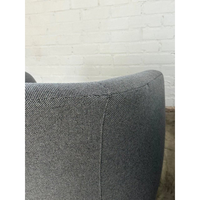 Gray Modern Barrel Chair in Wool For Sale - Image 8 of 9