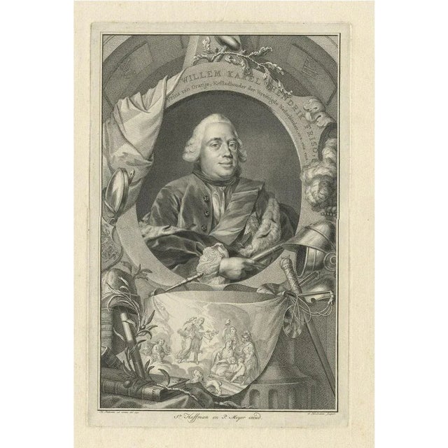 Jakob Houbraken, Portrait of Prince Willem Karel Hendrik Friso of Oranje, 1751, Paper For Sale - Image 11 of 11