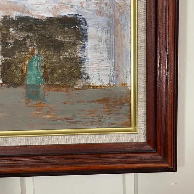 1963 Mid Century Swedish Modernist Oil Painting by Vidar Bäckman For Sale - Image 6 of 14