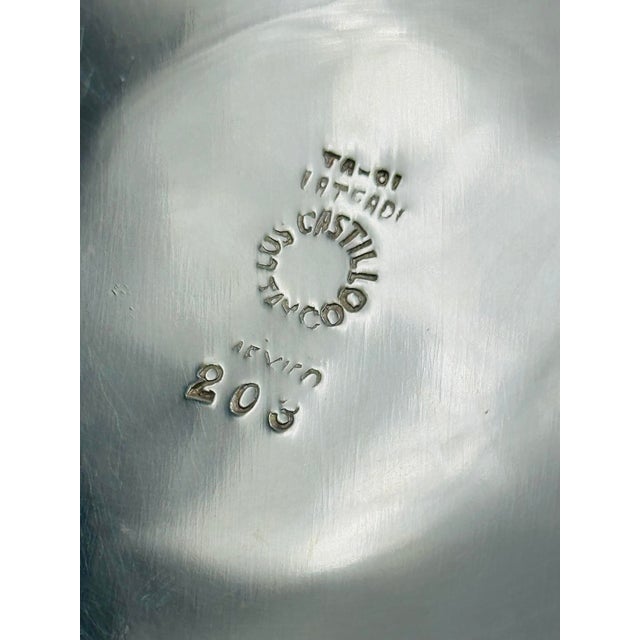 1960s Los Castillo Taxco Malachite & Silver Plate Bird Pitcher For Sale - Image 14 of 15