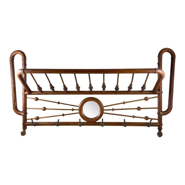 Belle Epoque Bentwood Mirror Wall Rack For Sale