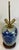 Late 19th Century Blue and White French Porcelain Table Lamp With White Shade For Sale - Image 10 of 14