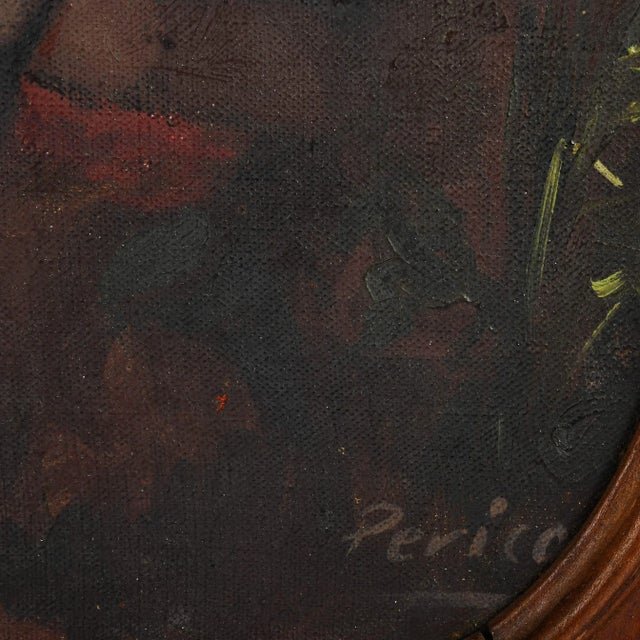 Signed St. John the Baptist as a Child After Murillo Oil on Canvas on Board For Sale - Image 4 of 9