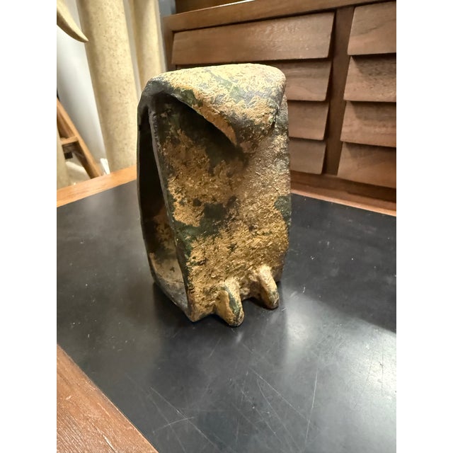 Metal 1950s Japanese Brutalist Noguchi Style Iron Owl Sculpture For Sale - Image 7 of 8
