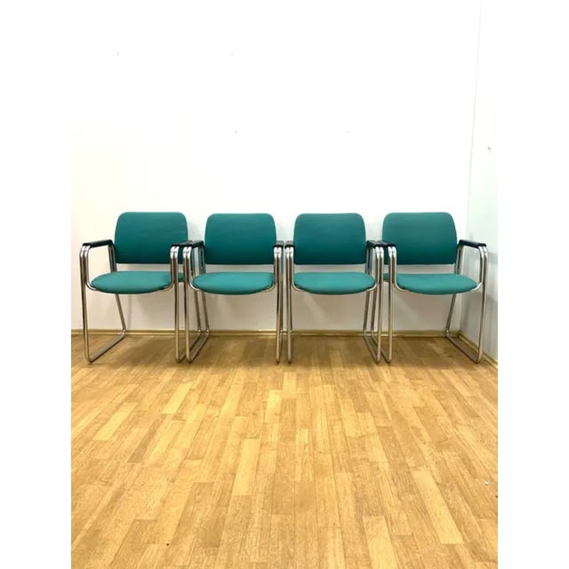 Armchairs, Czechoslovakia, 1970s, Set of 4 For Sale - Image 10 of 11