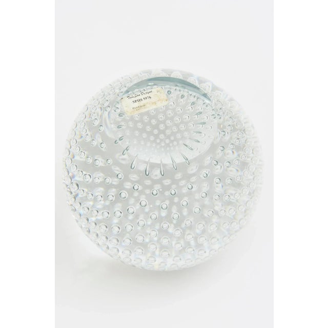 Vintage Large Bullecante Bubble Infinity Clear Glass Balls or Bookends Pair Of For Sale - Image 9 of 11