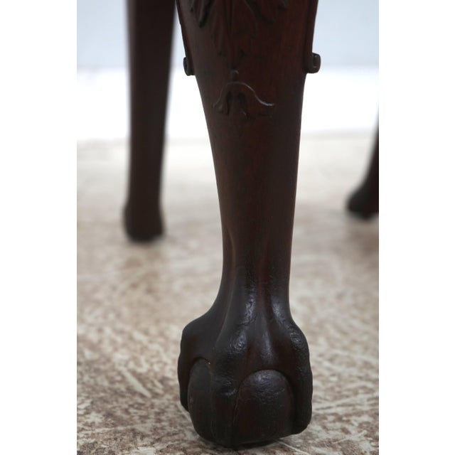 Antique 18th Century Queen Anne Ball & Claw Mahogany Side Chair For Sale - Image 9 of 18