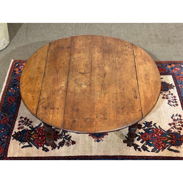 Early 20th Century Antique Oval Fir Coffee Table, 1900s For Sale - Image 5 of 11