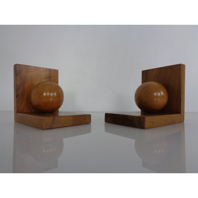 Vintage Wooden Bookends, Germany, 1950s, Set of 2 For Sale - Image 14 of 15