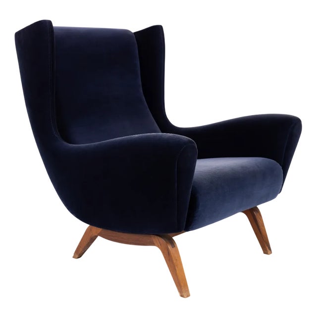 Model 11 High Wingback Lounge Chair by Illum Wikkelsø, 1950s For Sale