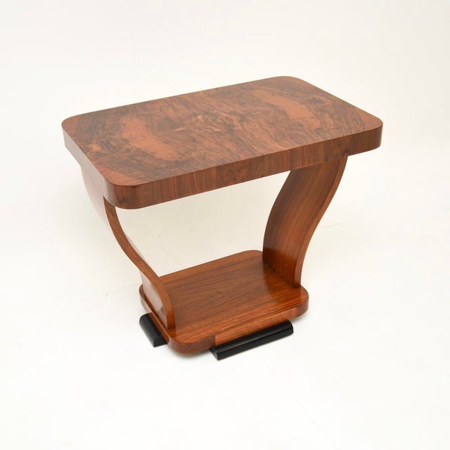 Brown Art Deco Figured Walnut Occasional Side Table, 1920s For Sale - Image 8 of 8