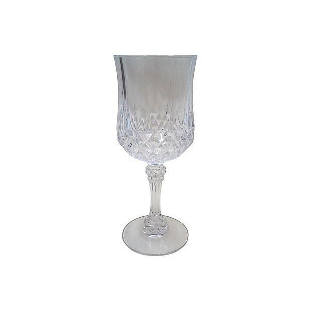 French Vintage French Crystal Wine Glasses, Set of Eight For Sale - Image 3 of 5