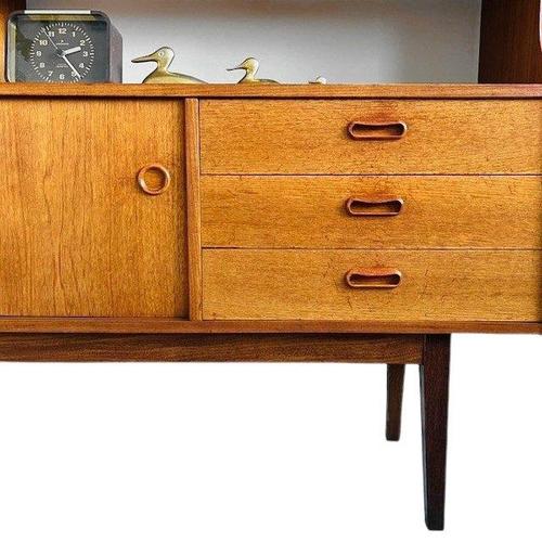 Wood Vintage Highboard in Teak, 1960s For Sale - Image 7 of 13