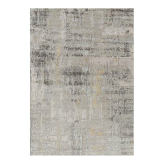 Rug & Kilim’s Oversized Abstract Rug in Silver-Gray and Beige-Brown Patterns 12x17 For Sale