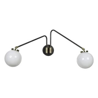 Cto Lighting Array Twin Opal Wall Sconces For Sale