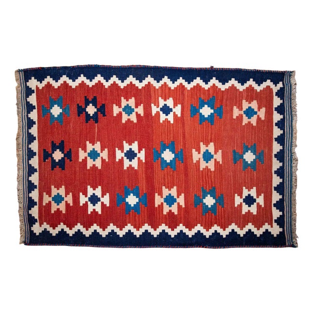 Hand-Knotted Ghashghai Kilim Rug For Sale