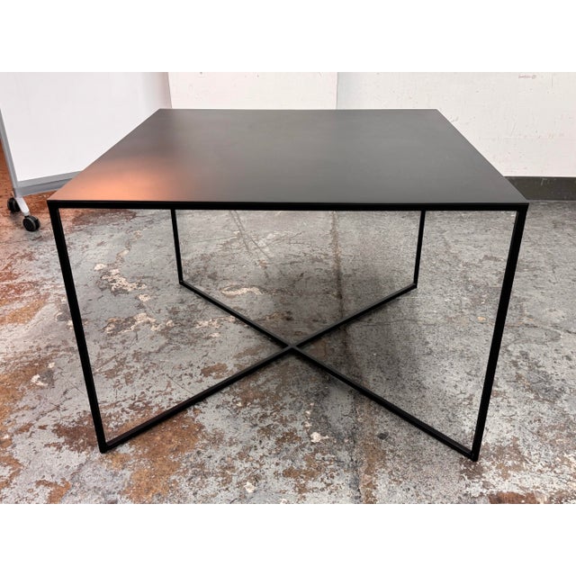 French Caravane French Custom Metal Dining Table For Sale - Image 3 of 12