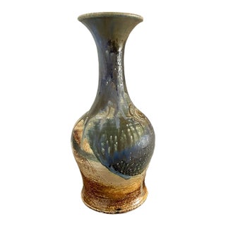 Signed 1970s Ceramic Sculptural Vase / Mid-Century Modernist Pottery For Sale