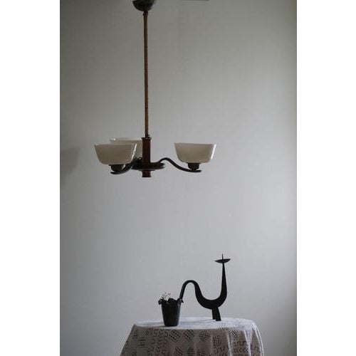 Finnish Art Deco Hanging Light by Paavo Tynell for Taito Oy, 1930s For Sale - Image 13 of 18