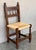 20th century set of six Catalan chairs in carved walnut and caned seats. Country chairs. Dimensions: Height: 36.62 in (93...