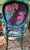 Jewel Toned Custom Upcycled Vintage Accent Chair – Hand-Painted Statement Piece For Sale - Image 4 of 6