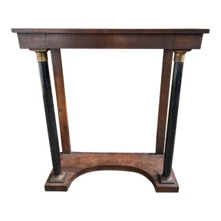 Early 20th Century Empire Style Bronze Mounted Console With One Drawer For Sale