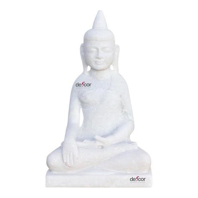 Shan Style Burmese White Buddha For Sale