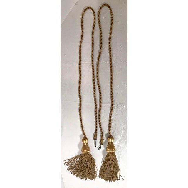 Vintage Mid Century Belgium Gold Tassel Tiebacks a Pair Chairish