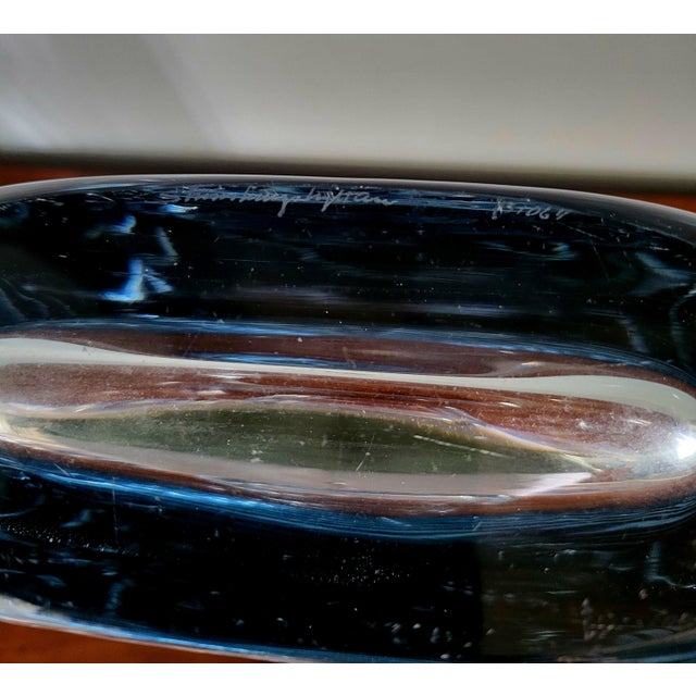 Mid-Century Modern Ice-Blue Art Glass Vases from Strömbergshyttan, 1960s, Set of 2 For Sale - Image 11 of 13