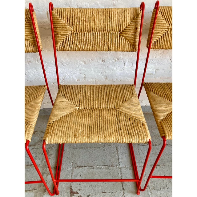 Chairs with Natural Straw Seats from Pirela Atelier, 1970s, Set of 6 For Sale - Image 13 of 16