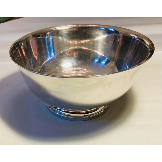 Gorham 1980s Classic Gorham Large Silver Plate Revere Bowl For Sale - Image 4 of 7