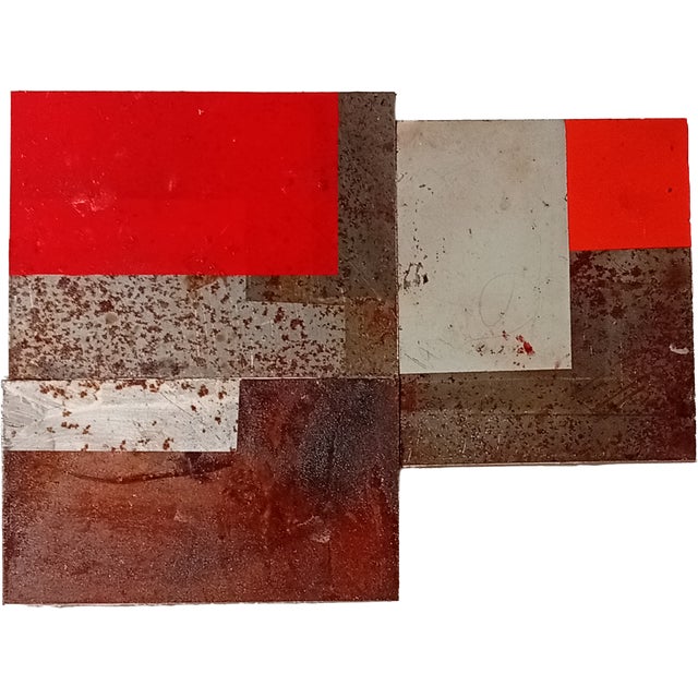 Contemporary Abstract Aerosol, Tempera, Rust on Metal "N 192" by Andre Debono For Sale - Image 9 of 10