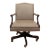 Late 20th Century Cabot Wrenn Norfolk Swivel Leather & Mahogany Chair For Sale