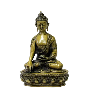 Chinese Bronze Metal Sitting Meditation Buddha Statue
