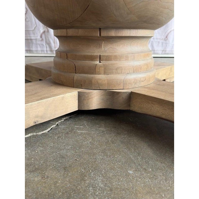 Rustic Walnut Pedestal Dining Table by Miamar Home For Sale In Los Angeles - Image 6 of 17