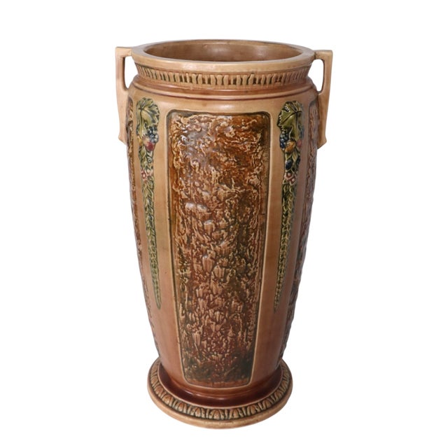 1920s 1920s Roseville Pottery Florentine I Umbrella Holder For Sale - Image 5 of 13