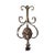 Large scroll and acanthus leaf wall sconce with a golden bronze finish. The decorative sconce has entry and exit points...