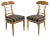 Set of 19th Century Biedermeier Walnut Shovel Chairs For Sale