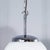 White Mouth-Blown Ribbed Opaline Pendant Lamp, 1940s For Sale - Image 8 of 12