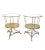 Mid-Century Modern 1960s Italian 2 Tier Round Brass and Glass Side Tables With Hoof Feet a Pair For Sale - Image 3 of 12