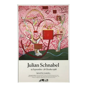 Vintage Julian Schnabel 1986 Whitechapel Gallery Exhibition Print, Framed