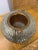 Antique Omani Bedouin Bronze Round Bowl, Ashtray or Catchall. Bronze Ankle Cuff Altered with Copper Cup Lining & Pin.