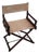 Bamboo Leather Director's Chair from McGuire, 1950s For Sale