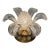 Small Lead Cystal Flower Flush Fixture For Sale