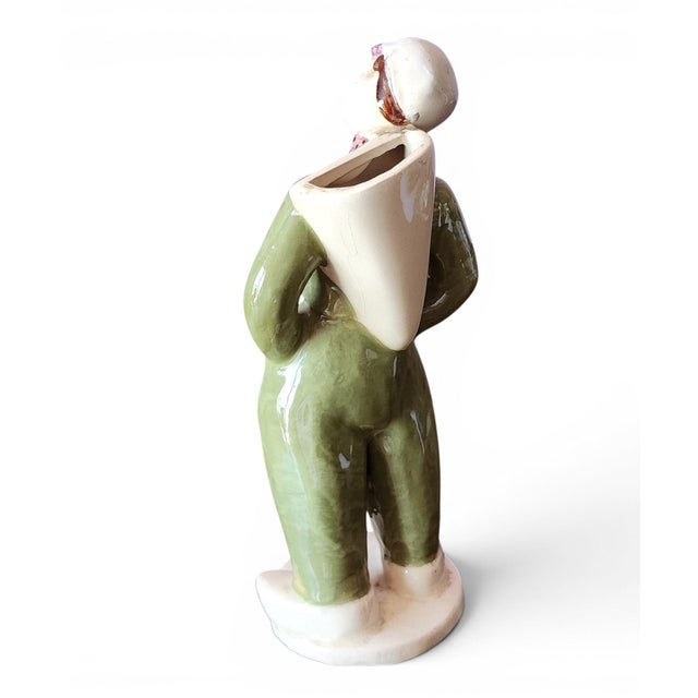 Mid Century Modern Ceramic Hedi Schoop Male Figurine, c1950s. Great condition. Measures 10.5" H