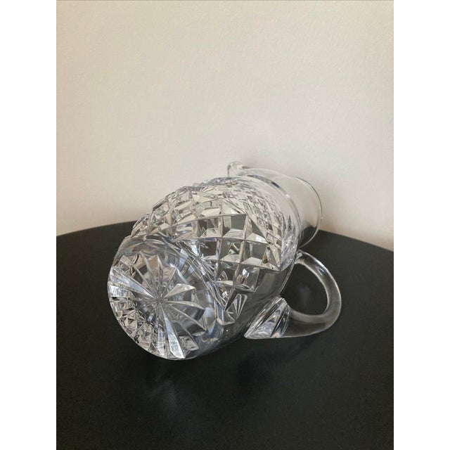 Early 20th Century Galway Irish Water Crystal Pitcher Blown Glass Design For Sale - Image 10 of 18