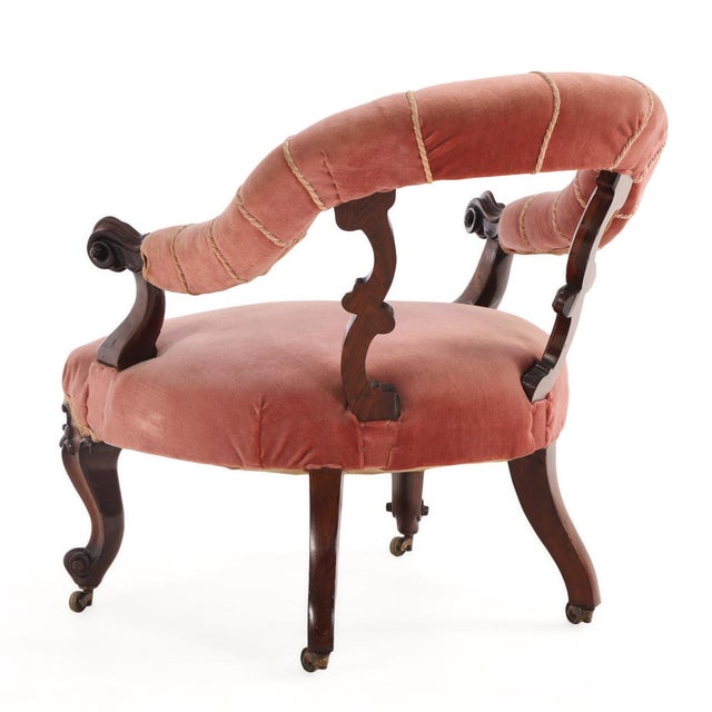 French Rosewood Continuous Arm Chair, C 1860. For Sale - Image 4 of 7