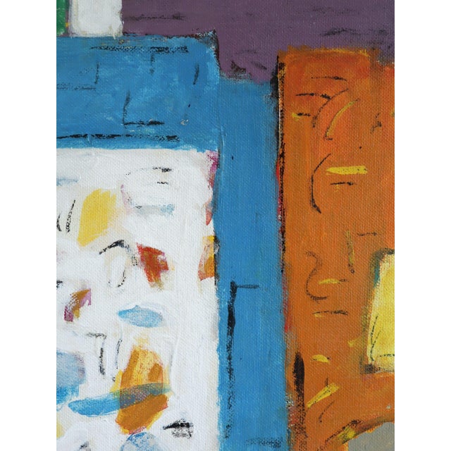 Mid-Century Modern 'The Collector's Room' Vintage Swedish Abstract Interior Oil Painting, Framed For Sale - Image 11 of 12