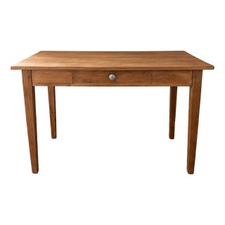 Farmhouse Table with Drawer in Wood For Sale